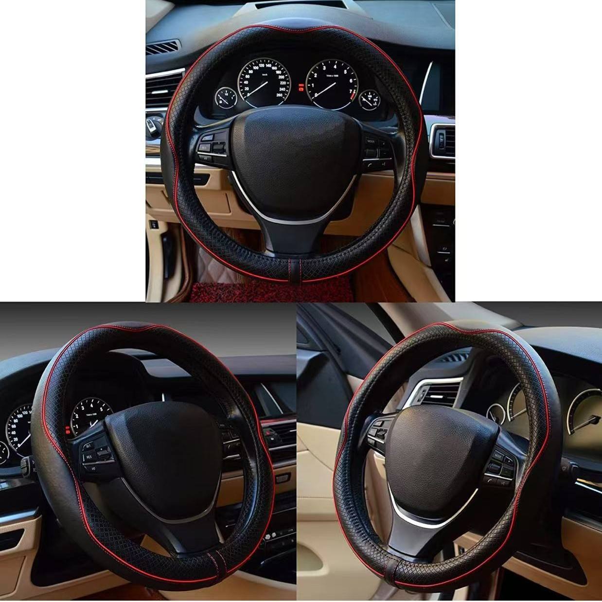 Universal Artificial Leather Steering Wheel Cover - FX Brand, Auto Car Interior Accessories